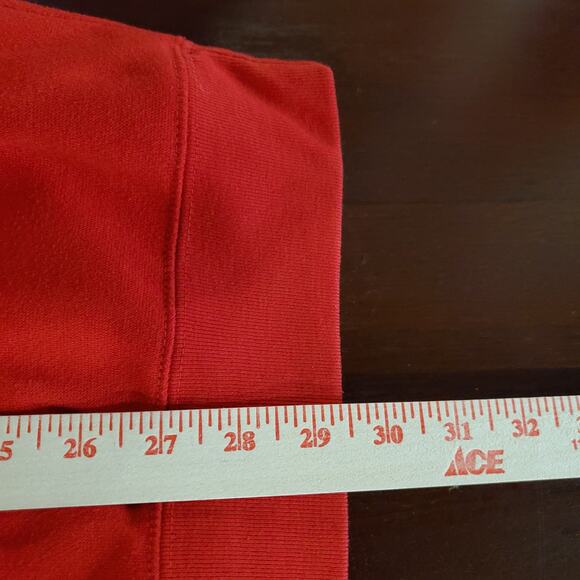 Vintage Express EXP Sport Tartan Plaid Logo Sweatshirt Size L Red Oversized Y2K - Picture 12 of 12